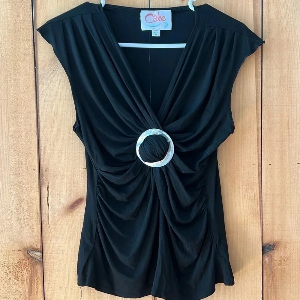 Cake Gathered Sleeveless Top Size M